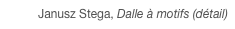 Janusz Stega, Dalle à motifs (détail)
